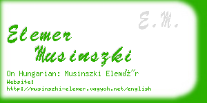 elemer musinszki business card